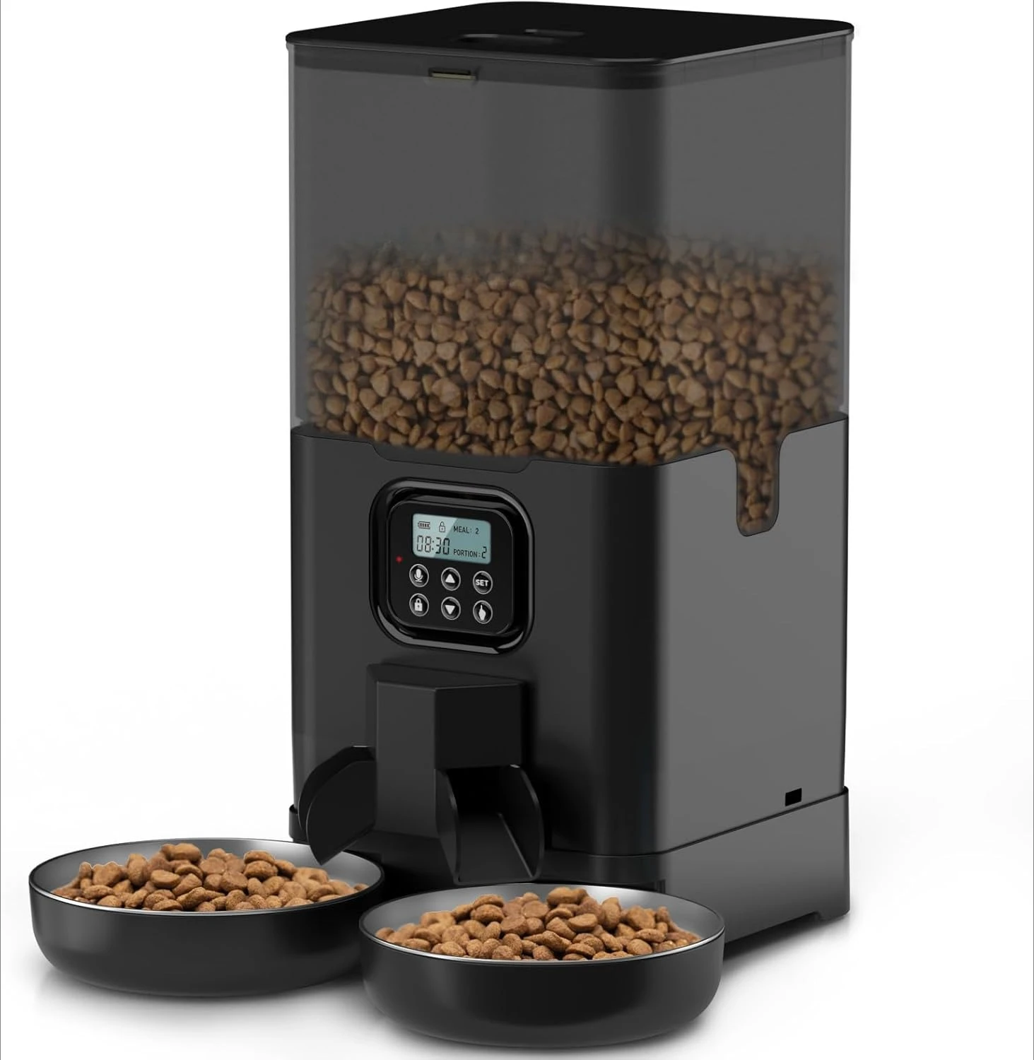 Automatic Cat Feeder 6L Timed - 6L Automatic Cat Feeder for Two
