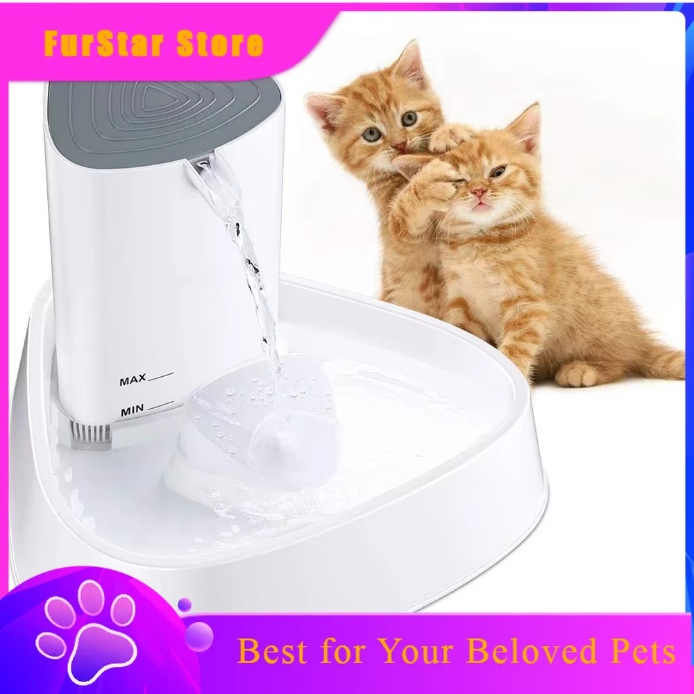 Automatic Cat Water Dispenser 3L - FurStarELSPET Cat Fountain 1.5L/3L Drinking Automatic