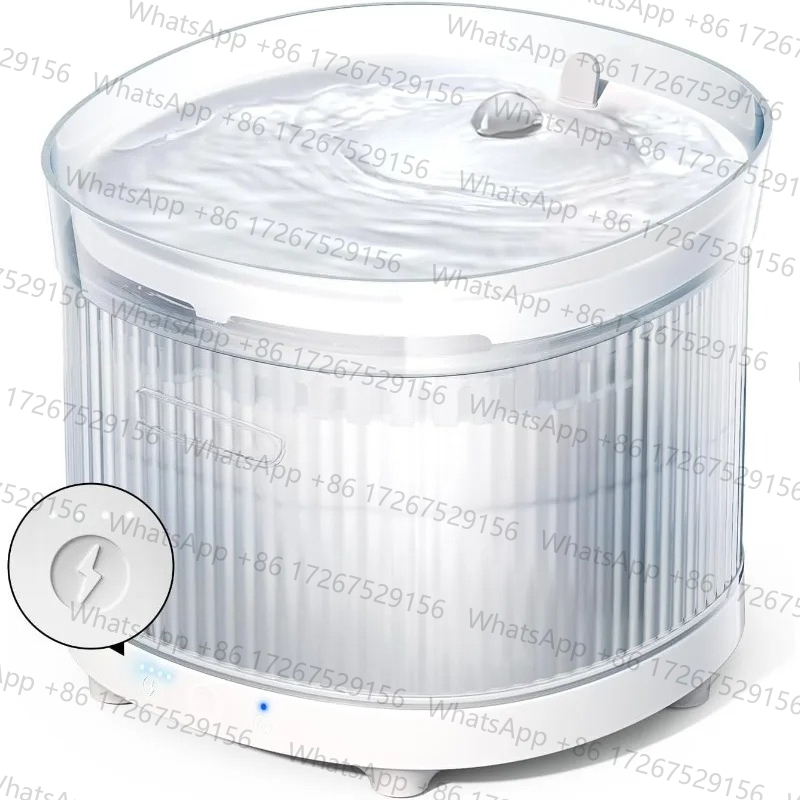 Wireless Pet Water Fountain Battery - Cordless Pet Fountain 30-Days Battery Operated,