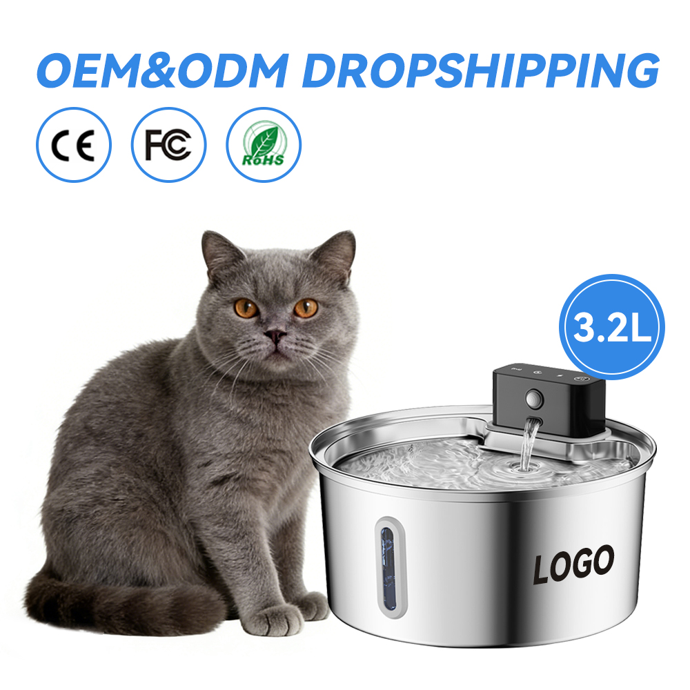 Wireless Pet Water Fountain Battery - Cordless Wireless 304 Stainless Steel Pet