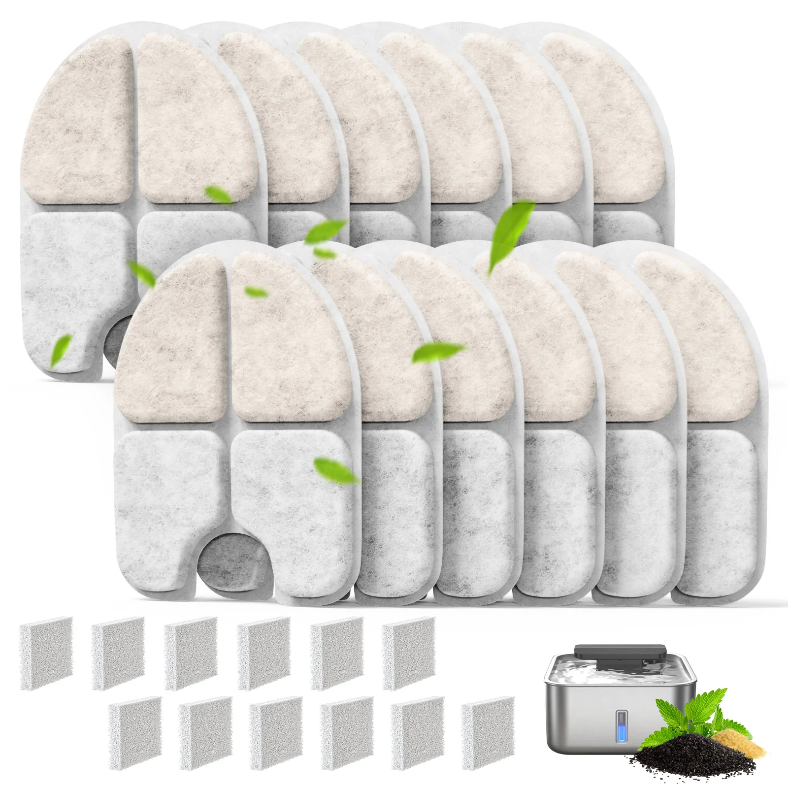 Pet Fountain Filter Replacement - Pet Water Fountain Replacement Filters, 6/12/pcs