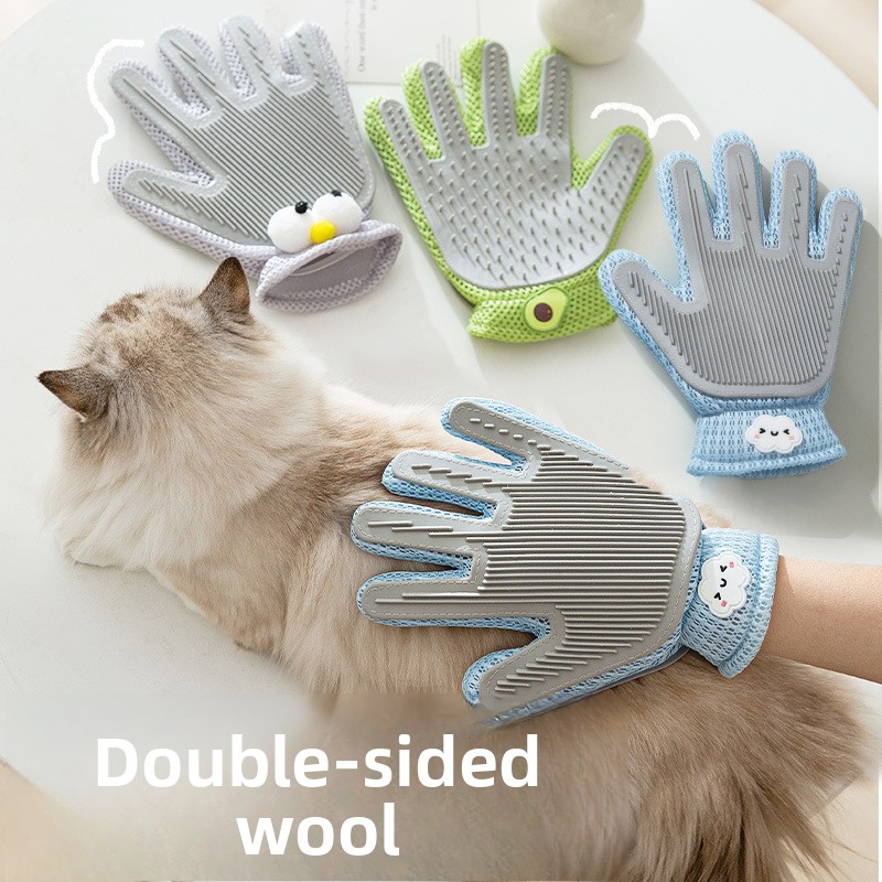Pet Fountain Cleaning Kit - Double Sided Pet Grooming Glove Silicone