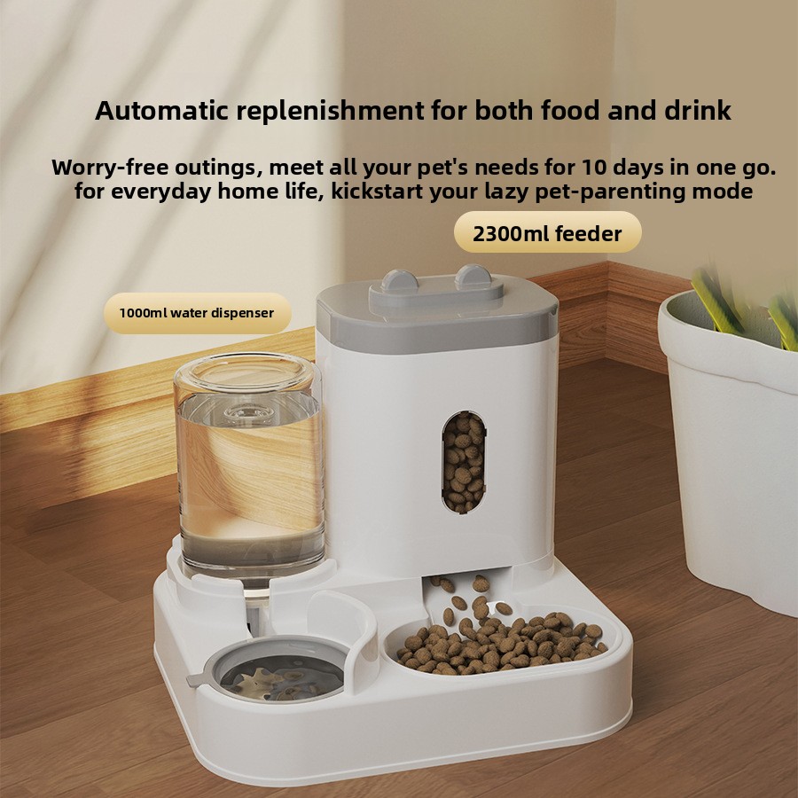 Dog Water Fountain Large - ZZ-Cat Feeder Dog Food Bowl Auto