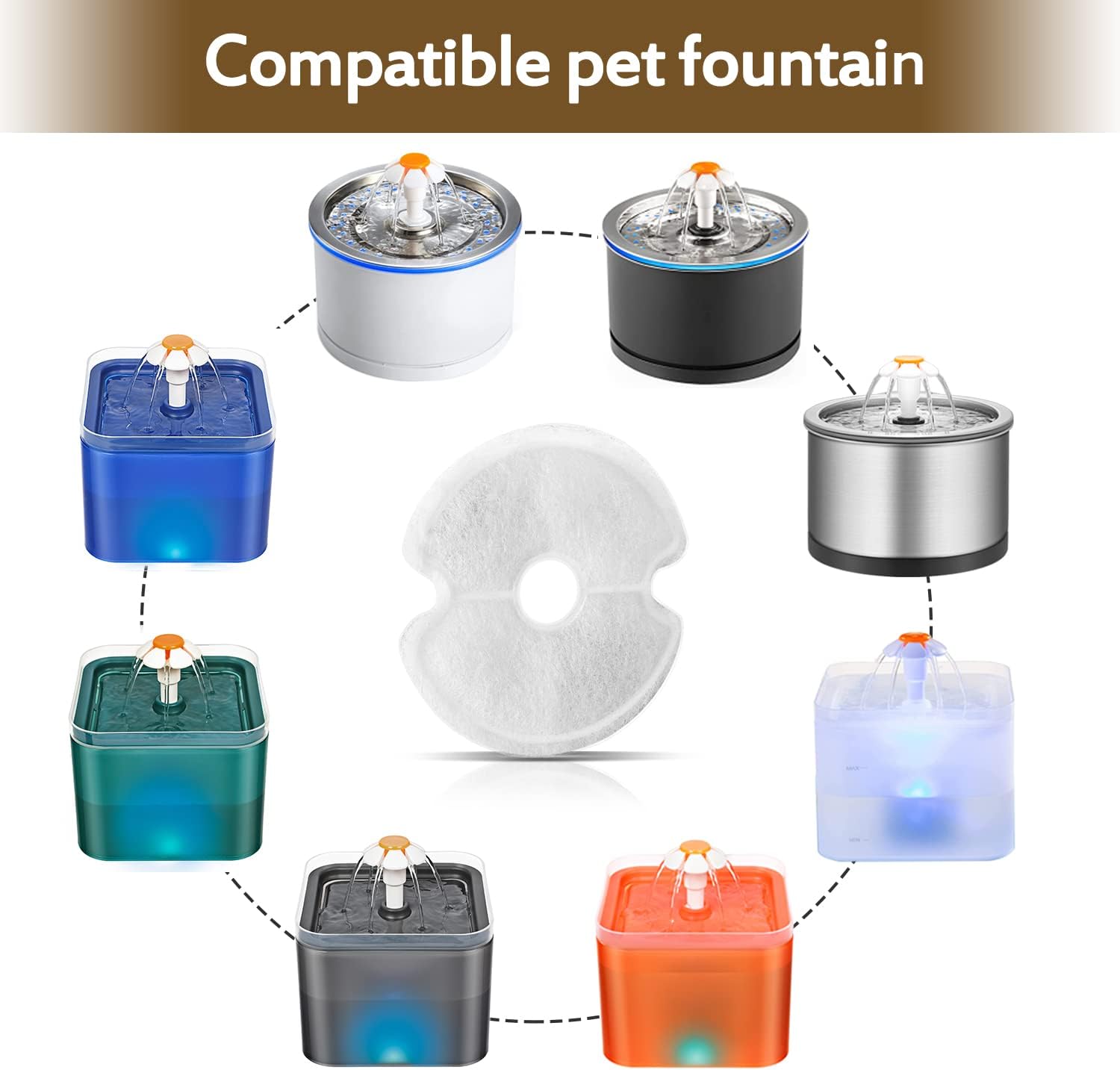Cat Water Fountain Filter Mult - Pet Water Fountain Pump Replacement review and price