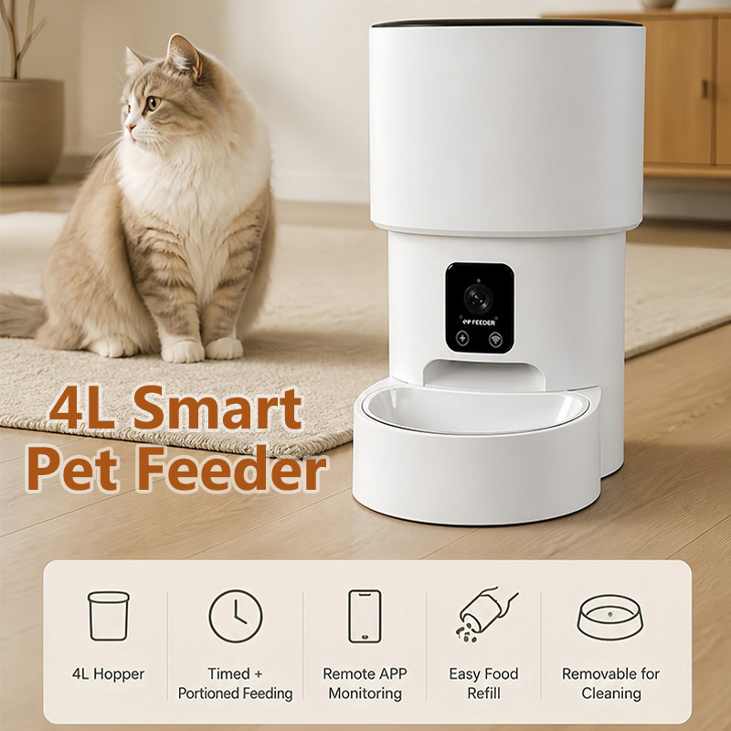 Smart Pet Feeder 4L WiFi Autom - Pet Feeder App Control Portion review and price