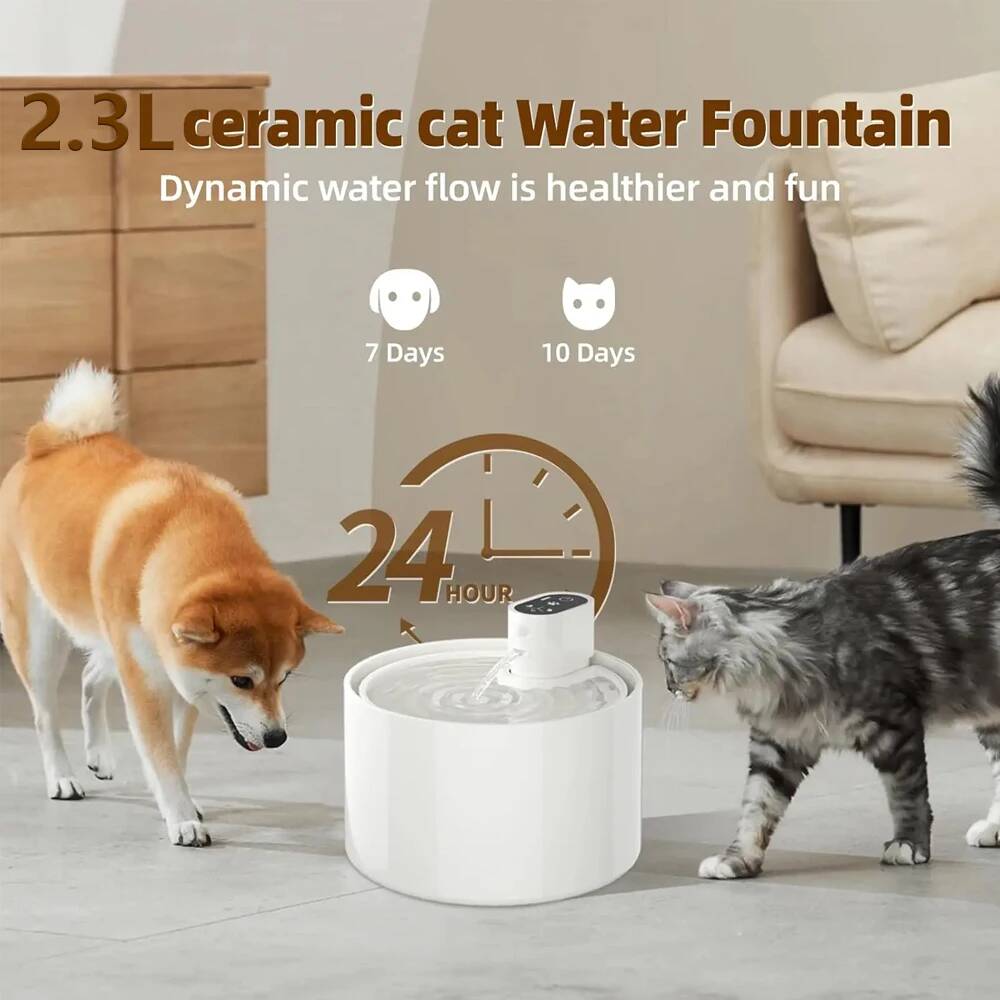 Automatic Ceramic Cat Fountain - Wireless Pet Water Fountain Battery review and price