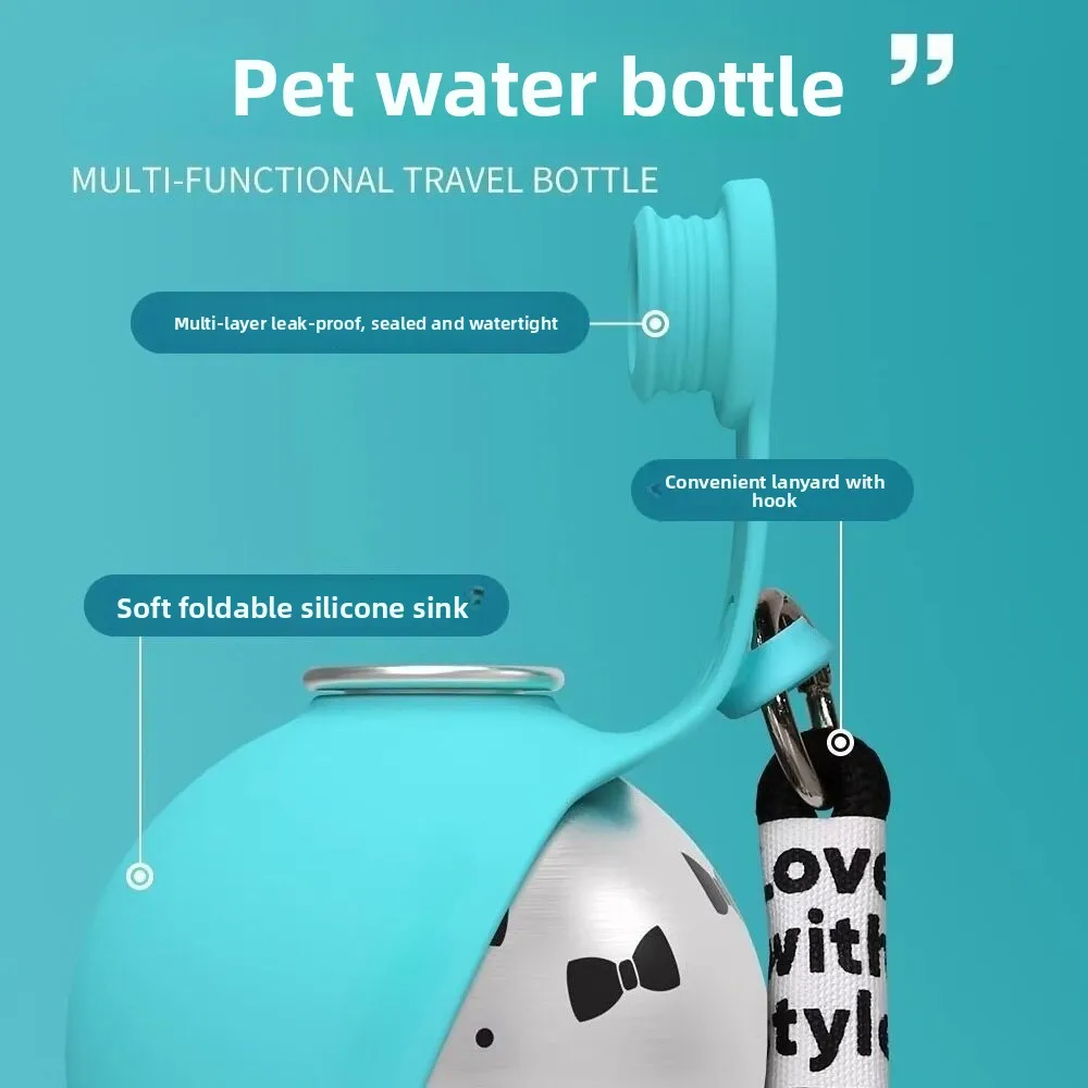 285ML Dog Water Bottle Portabl - Pet Water Fountain Stainless Steel review and price