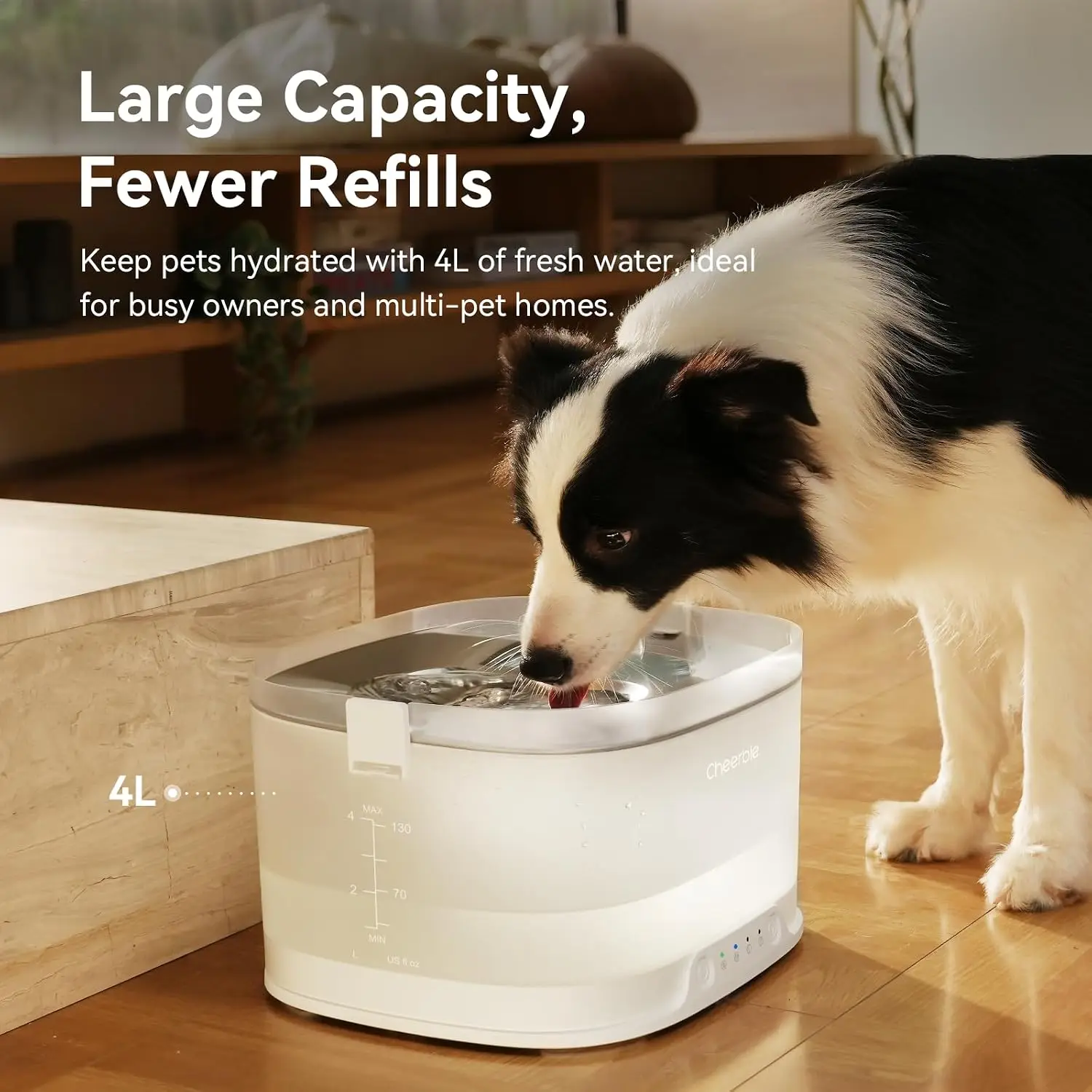 Pumpless Dog Water Elfin Fount - Wireless Pet Water Fountain Battery review and price
