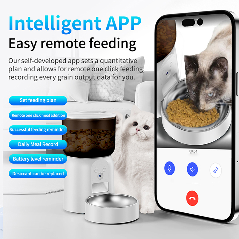 3L Stainless Steel Pet Feeder  - Smart Pet Feeder Camera Wifi review and price