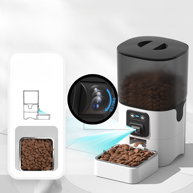 Pet Feeder Automatic with Came - Automatic Cat Feeder 6L Timed review and price