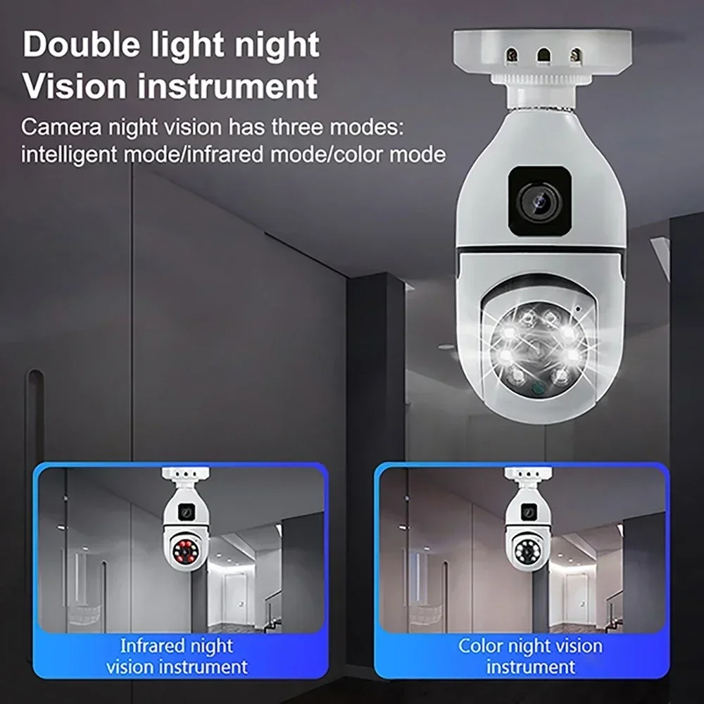 WiFi IP Camera E27 Bulb Cam 8M - Smart Pet Feeder Camera Wifi review and price