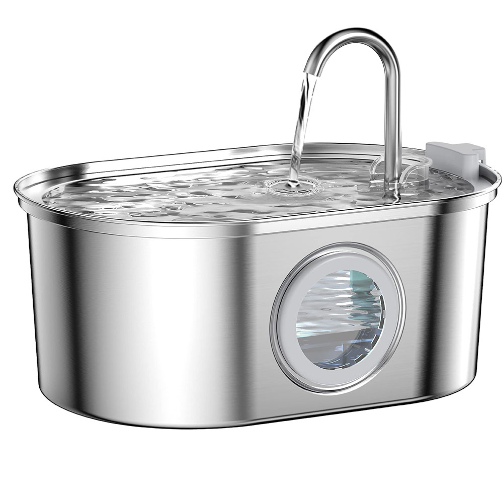 3.2L Pet Water Feeder With Tra - Pet Water Fountain Stainless Steel review and price