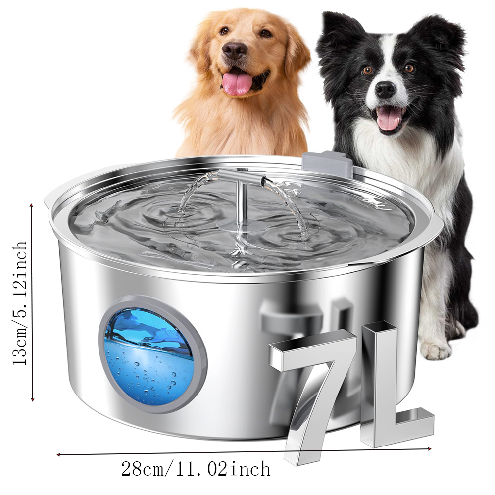 7L Large Capacity Stainless st - Dog Water Fountain Large review and price