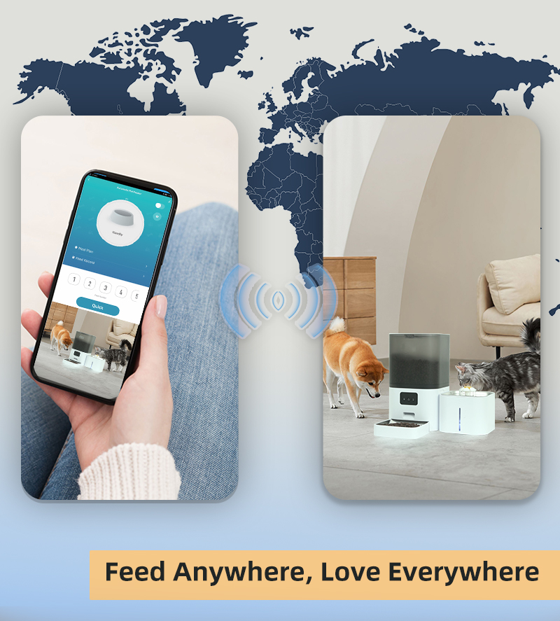 Wifi APP Control Voice Call Fu - Automatic Cat Feeder 6L Timed review and price