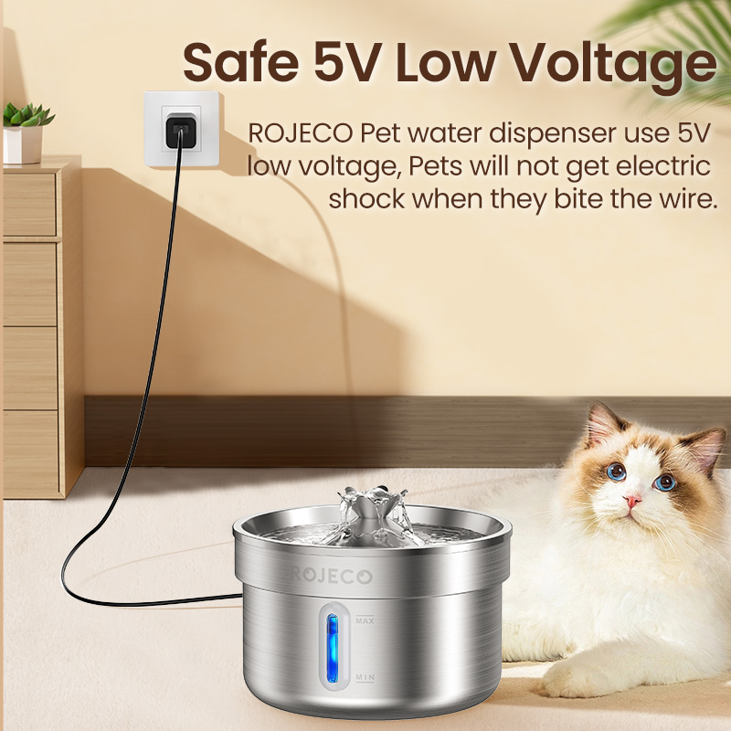 ROJECO Stainless Steel Pet Dri - Smart Pet Water Fountain Wifi review and price
