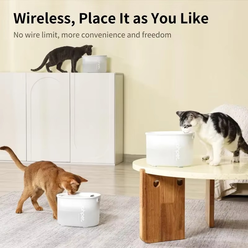 FurStaruahpet Cat Water Founta - Wireless Pet Water Fountain Battery review and price