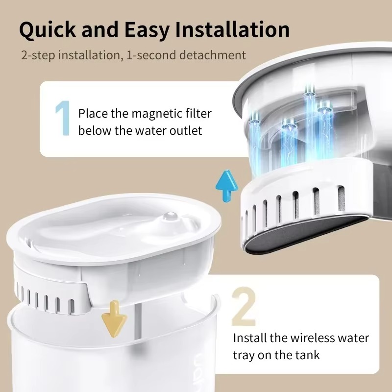 FurStaruahpet Cat Water Founta - Wireless Pet Water Fountain Battery review and price