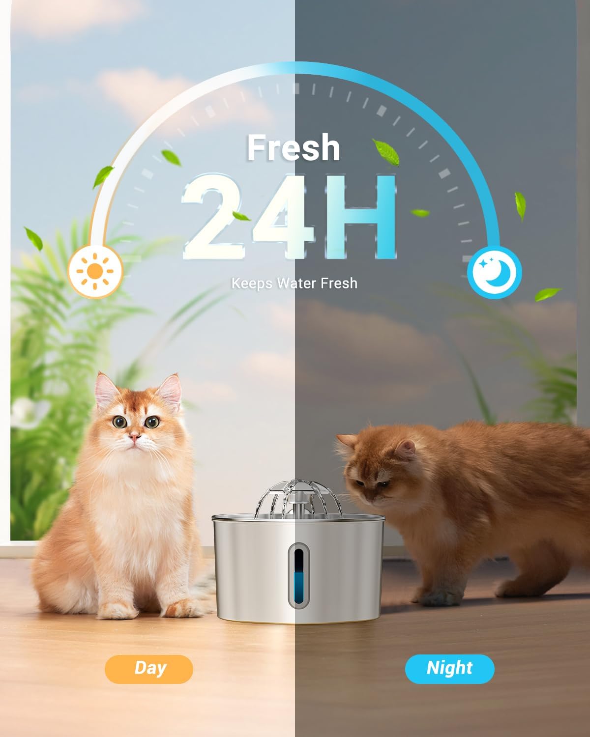 ZYFeeder 2.2L Stainless Steel  - Smart Pet Water Fountain Wifi review and price