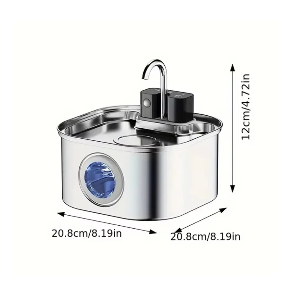 3L Stainless Steel Wireless Re - Wireless Pet Water Fountain Battery review and price