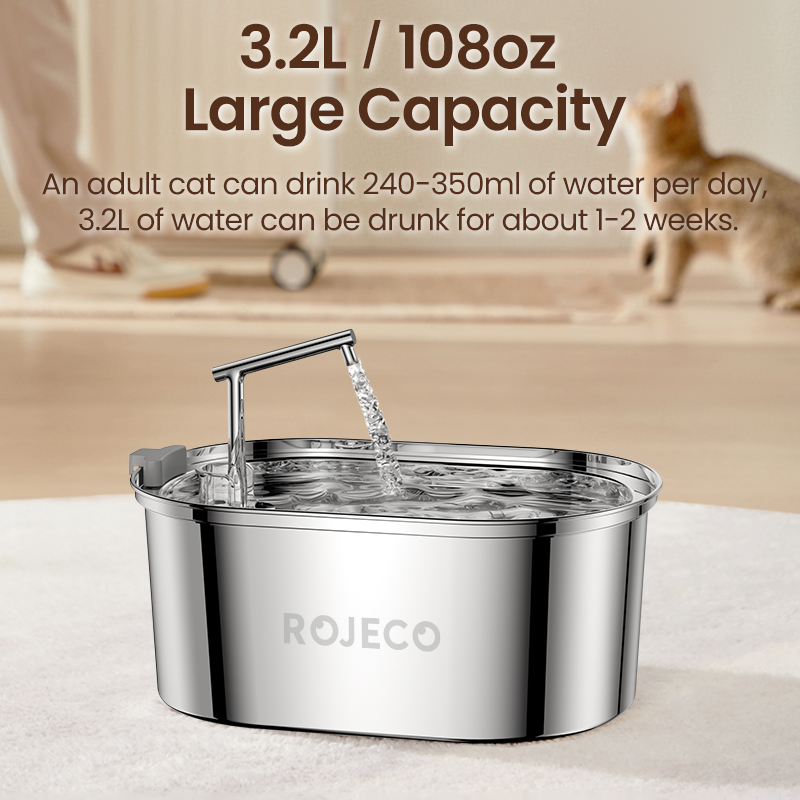 ROJECO Stainless Steel Cat Wat - Pet Water Fountain Stainless Steel review and price