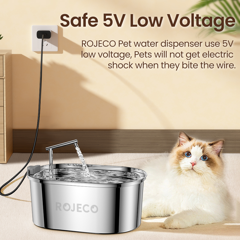 ROJECO Stainless Steel Cat Wat - Pet Water Fountain Stainless Steel review and price
