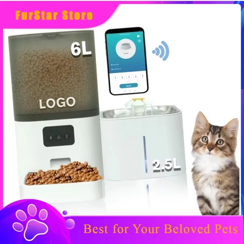 FurStarWiFi APP Controlled Sma - Automatic Cat Feeder 6L Timed review and price