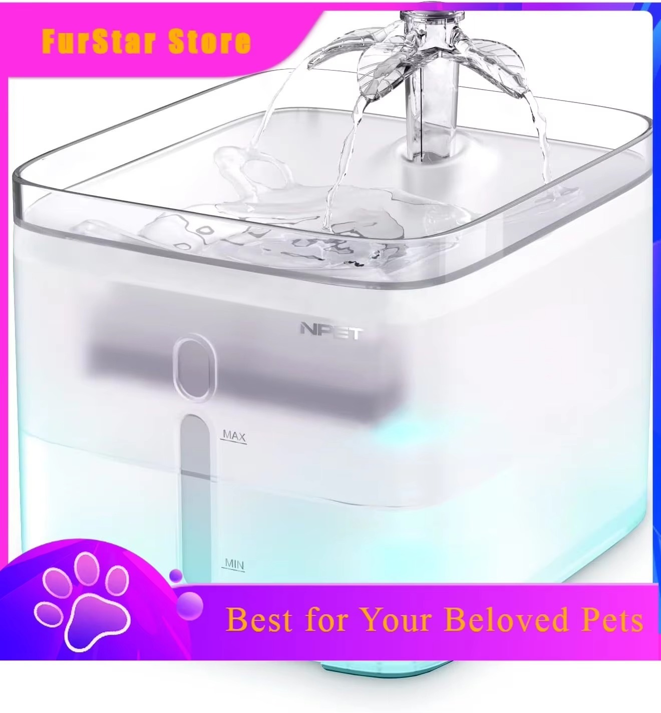 FurStarNPET Cat Water Fountain - Automatic Cat Water Dispenser 3L review and price