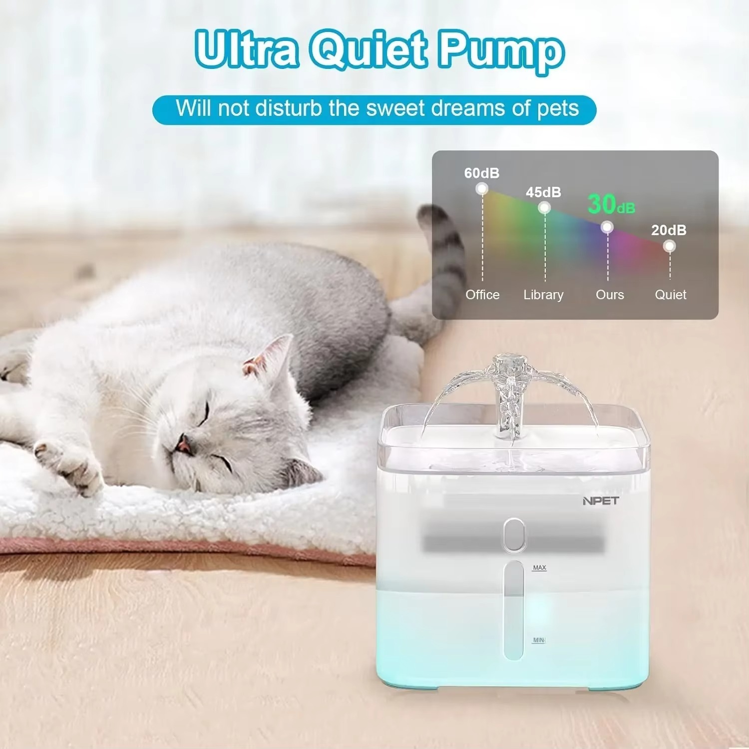 FurStarNPET Cat Water Fountain - Automatic Cat Water Dispenser 3L review and price