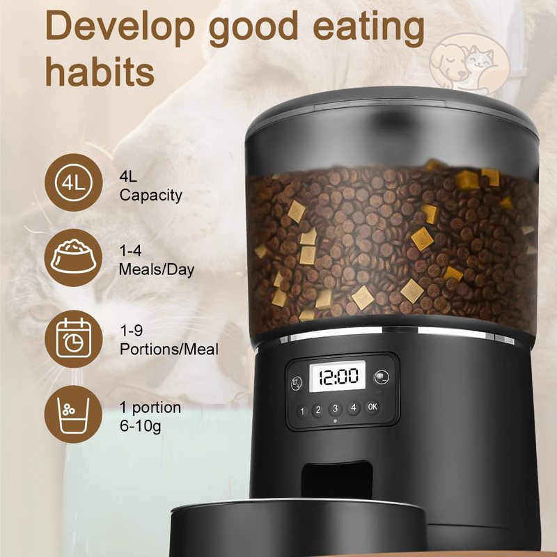 4L Smart WiFi Pet Feeder, APP- - Pet Feeder App Control Portion review and price