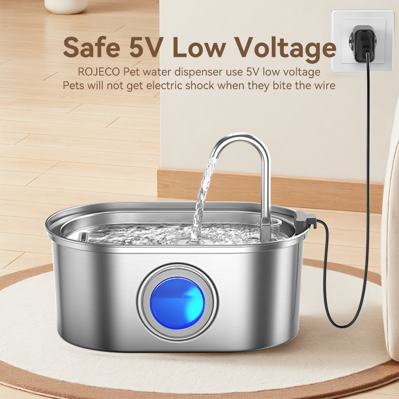 ROJECO 3.2L Stainless Steel Ca - Smart Pet Water Fountain Wifi review and price