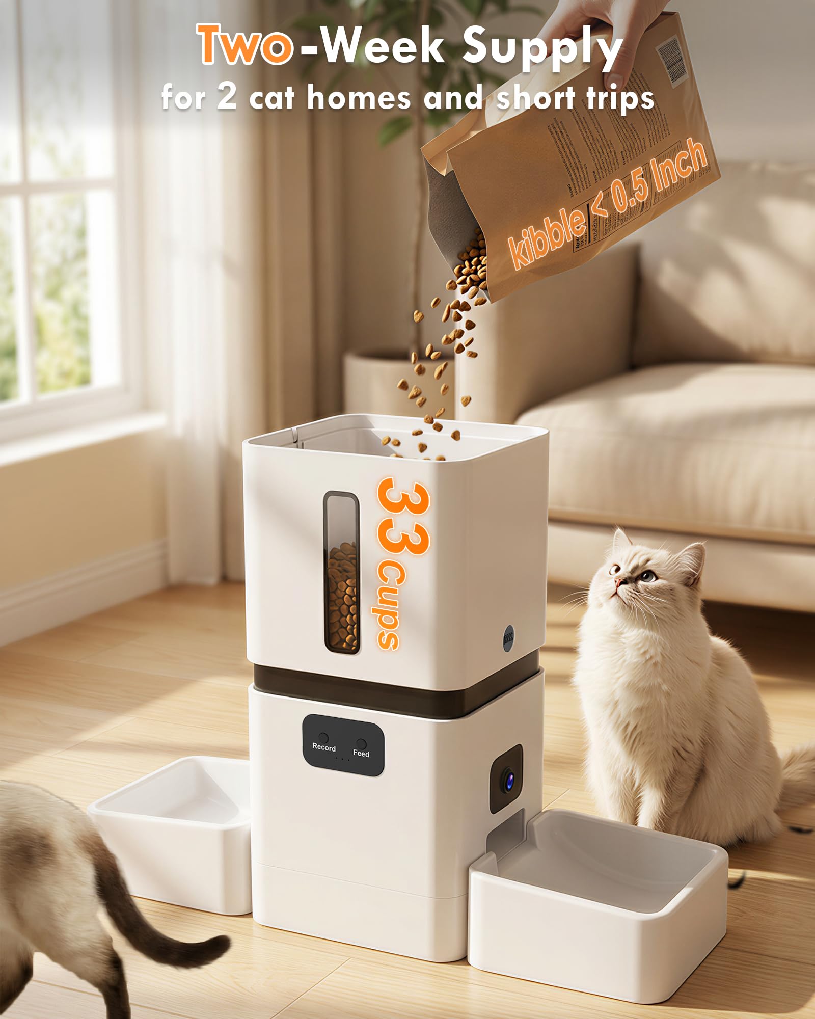 5GHz WiFi 8L Smart Automatic P - Smart Pet Feeder Camera Wifi review and price