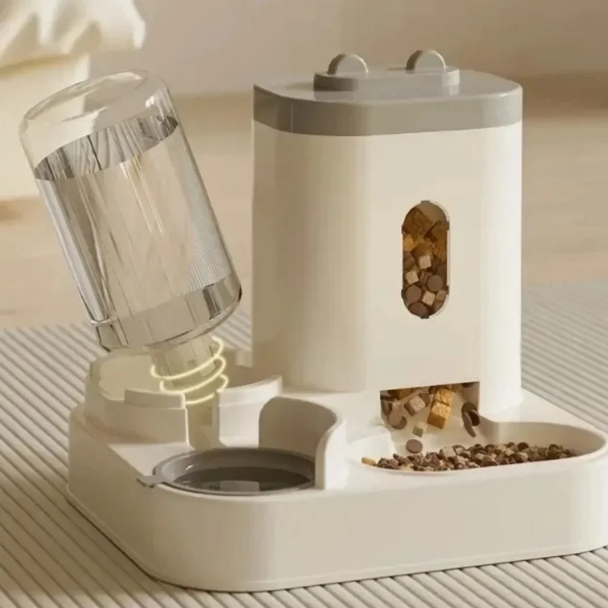 Automatic Dog Cat Feeder with  - Dog Water Fountain Large review and price