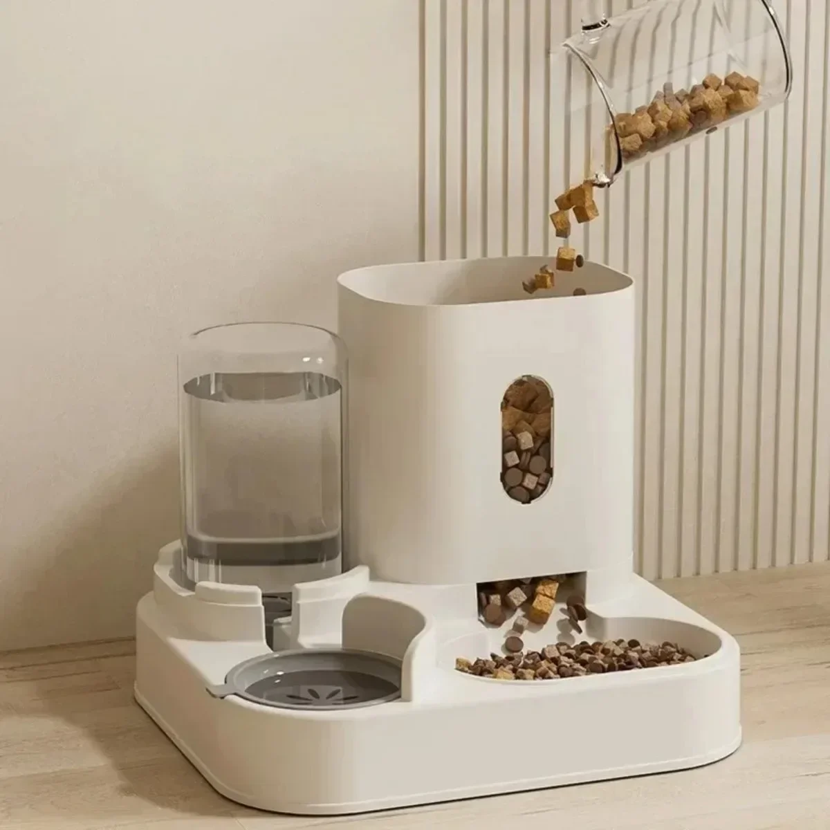 Automatic Dog Cat Feeder with  - Dog Water Fountain Large review and price