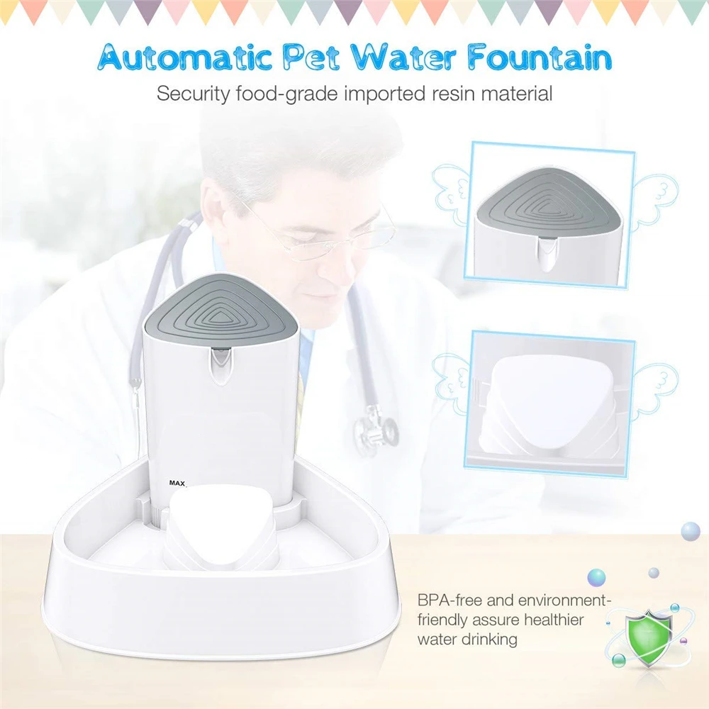 ELSPET Cat Fountain 1.5L/3L Dr - Automatic Cat Water Dispenser 3L review and price