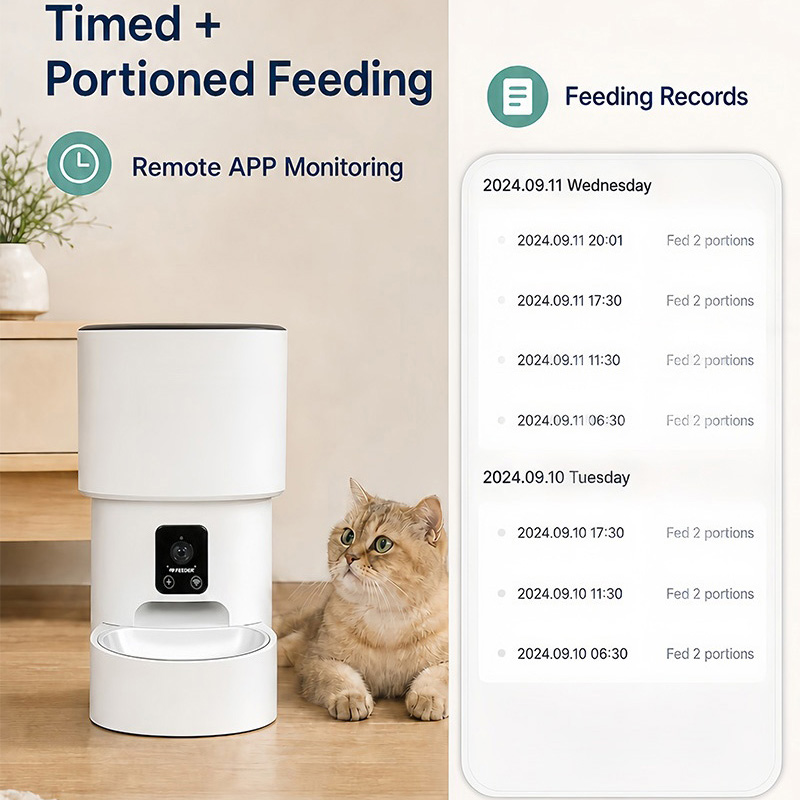 Smart Pet Feeder 4L WiFi Autom - Pet Feeder App Control Portion review and price