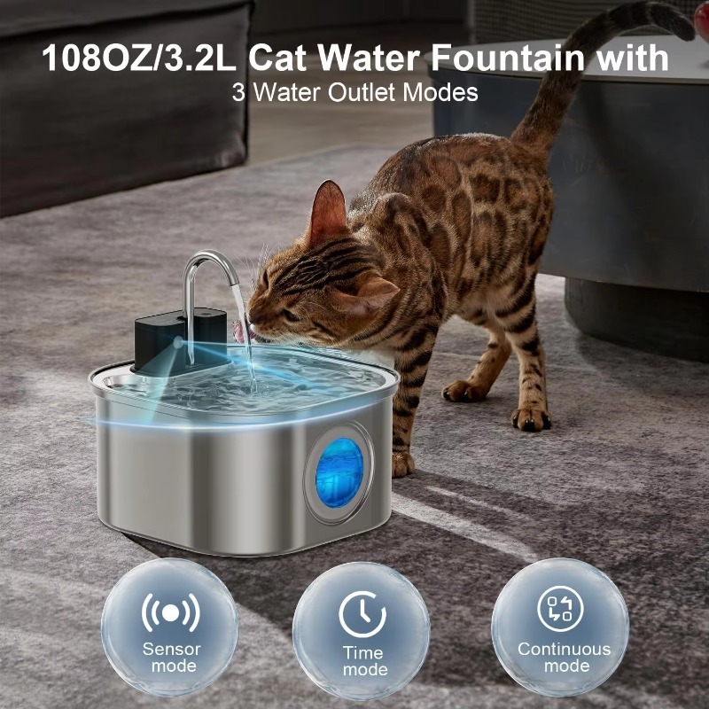 3.2L Wireless Cat Water Founta - Wireless Pet Water Fountain Battery review and price